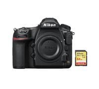 Nikon D850 Boîtier + SanDisk Extreme 64 Go - 45,7 MP, EXPEED 5, 4K/UHD, AF 153 pts, Time-lapse 8K