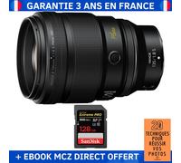 Nikon Z 135mm f/1.8 S Plena + 1 SanDisk 128GB Extreme PRO UHS-II SDXC 300 MB/s + Ebook '20 Techniques pour Réussir vos Photos' - Objectif Nikon Z