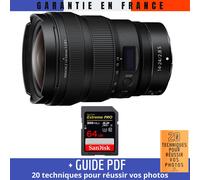 Nikon Z 14-24mm f/2.8 S + 1 SanDisk 64GB UHS-II 300 MB/s + Guide PDF 20 techniques pour réussir vos photos