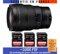 Nikon Z 14-24mm f/2.8 S + 3 SanDisk 128GB UHS-II 300 MB/s + Guide PDF 20 techniques pour réussir vos photos