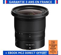 Nikon Z 14-30 mm f/4 S + Ebook '20 Techniques pour Réussir vos Photos' - Objectif Nikon Z