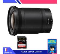Nikon Z 20mm f/1.8 S + 1 SanDisk 128GB UHS-II 300 MB/s + Ebook 'Devenez Un Super Photographe' - Objectif Nikon Z pour Nikon Hybride