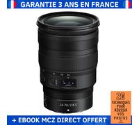 Nikon Z 24-70mm F2.8 S + Ebook '20 Techniques pour Réussir vos Photos' - Objectif Nikon Z