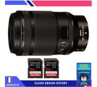 Nikon Z MC 105mm f/2.8 VR S Macro + 2 SanDisk 64GB UHS-II 300 MB/s + Ebook 'Devenez Un Super Photographe' - Objectif Nikon Z pour Nikon Hybride
