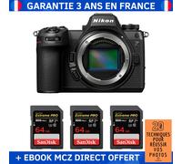 Nikon Z6 III + 3 SanDisk 64GB Extreme PRO UHS-II SDXC 300 MB/s + Ebook '20 Techniques pour Réussir vos Photos' - Appareil Photo Hybride Nikon
