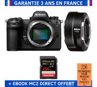 Nikon Z6 III + FTZ II + 1 SanDisk 256GB Extreme PRO UHS-II SDXC 300 MB/s + Ebook '20 Techniques pour Réussir vos Photos' - Appareil Photo Hybride Nikon