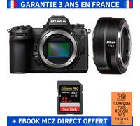 Nikon Z6 III + FTZ II + 1 SanDisk 32GB Extreme PRO UHS-II SDXC 300 MB/s + Ebook '20 Techniques pour Réussir vos Photos' - Appareil Photo Hybride Nikon
