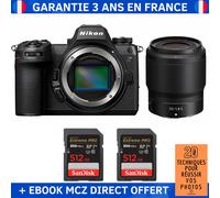 Nikon Z6 III + Z 50mm f/1.8 S + 2 SanDisk 512GB Extreme PRO UHS-II SDXC 300 MB/s + Ebook '20 Techniques pour Réussir vos Photos' - Appareil Photo Hybride Nikon