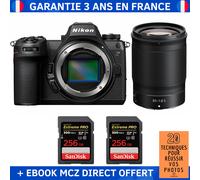 Nikon Z6 III + Z 85mm f/1.8 S + 2 SanDisk 256GB Extreme PRO UHS-II SDXC 300 MB/s + Ebook '20 Techniques pour Réussir vos Photos' - Appareil Photo Hybride Nikon