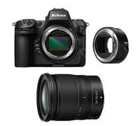 Nikon appareil photo hybride z8 + z 24-70mm f/4 s + adaptateur ftz II noir