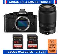 Nikon Zf + 24-200mm f/4-6.3 VR + 2 SanDisk 512GB Extreme PRO UHS-II SDXC 300 MB/s + Ebook '20 Techniques pour Réussir vos Photos' - Appareil Photo Hybride