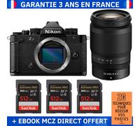 Nikon Zf + 24-200mm f/4-6.3 VR + 3 SanDisk 512GB Extreme PRO UHS-II SDXC 300 MB/s + Ebook '20 Techniques pour Réussir vos Photos' - Appareil Photo Hybride