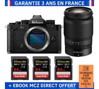 Nikon Zf + 24-200mm f/4-6.3 VR + 3 SanDisk 64GB Extreme PRO UHS-II SDXC 300 MB/s + Ebook '20 Techniques pour Réussir vos Photos' - Appareil Photo Hybride