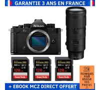 Nikon Zf + 70-200mm f/2.8 VR S + 3 SanDisk 128GB Extreme PRO UHS-II SDXC 300 MB/s + Ebook '20 Techniques pour Réussir vos Photos' - Appareil Photo Hybride