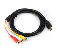 Nikou 1.5M 5 pieds HD 1080P HDMI mâle à 3 RCA AV audio vidéo convertisseur câble adaptateur de cordon
