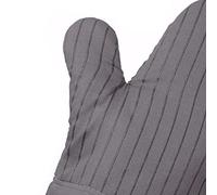 Nikou 1 paire de gants de cuisine antidérapants en coton et silicone, résistants à la chaleur, avec 2 maniques - Noir et rouge