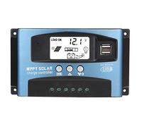 Nikou 100A 12V 24V Contrôleur de Charge Solaire MPPT, Intelligent Régulateur de Charge Solaire, Régulateur de Batterie Panneau à Suivi Automatique avec Port USB LCD Affichage