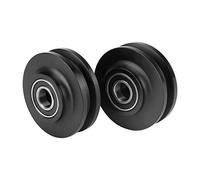 Nikou 2Pcs Rouleaux de Porte de Grange - Coulissante Porte de Grange Roue Garde-Robe Quincaillerie Rouleau Armoire Fenêtre Poulie pour Usage Domestique