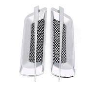 Nikou 2pcs voiture côté flux d'air admission grille couvercle net évent autocollant décoratif universel argent, autocollant trou net