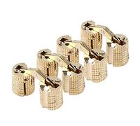 Nikou 4 pièces/paquet en laiton caché - Charnière de baril Invisible en cuivre caché Charnières de meubles pour bricolage porte en bois boîtes cadeaux boîte à bijoux, angle d'ouverture de 180 °