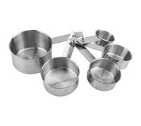 Nikou 5 Pièces Ensemble de Tasse à Mesurer, Tasse à Mesurer Antirouille en Acier Inoxydable Cuillère à Mesurer Outil de Cuisson pour la Cuisine, Ustensile de Mesure avec Poignée