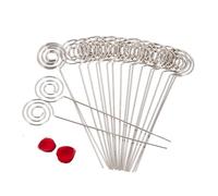 Nikou 50 Pièces Porte Photo, Support de Carte de Visite de Bureau, Mémo Clip en Métal Porte-Cartes de Table Support Photo Papier Porte-Notes Autonome Numéro de Bureau DIY (Forme Ronde)