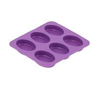 Nikou 6 moules d'originalité de grille moule de gâteau de savon en silicone Boulangerie violette (Couronne ovale)