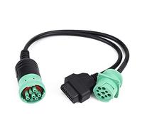 Nikou Adaptateur Camion, J1939 9 Broches OBD2 Interface Camion Y-câble Adaptateur OBDII diviseur Y Camion 16pin mâle à Femelle
