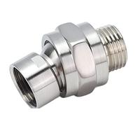 Nikou Adaptateur de pommeau de douche G1/2, vanne de dérivation de douche en cuivre pour salle de bain, finition brossée, accords de douche, compatible avec les systèmes de pulvérisation supérieure