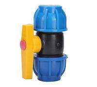 Nikou Adaptateur de valve de tuyau d'eau en polyéthylène, robinet à boisseau sphérique de rechange rapide de 32 mm, robinet à boisseau sphérique pour systèmes d'irrigation et de plomberie