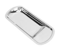 Nikou Assiette à fruits en acier inoxydable, mini plat à condiments, petite assiette pour la maison et le restaurant, hygiénique et facile à nettoyer, plateau de service rectangulaire compact