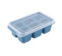 Nikou Bac à glaçons avec couvercle, polypropylène de qualité alimentaire, nettoyage facile, design empilable, compact 11,5 x 7 x 4 cm, bleu clair, glace pour zer