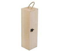 Nikou Boîte à vin en bois pour bouteille de vin rouge, boîte d'emballage cadeau CER, porte-vin, design Ele, idéale pour les cadeaux, 34 x 12 x 10 cm
