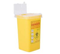 Nikou Boite DéChets MéDicaux,Poubelle A Aiguille,Boite Aiguille Medical,ÉLimination Des Aiguilles Biohazard, Conteneur En Plastique Pour Objets 1 L (Couleur : Yellow)