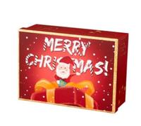 Nikou Boîte en papier « Merry Christmas Santa Claus » - Emballage de cadeaux de Noël pour friandises de réveillon de Noël et chocolats
