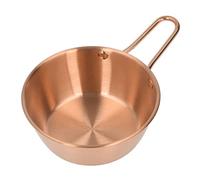 Nikou Bol anti-brûlure en acier inoxydable avec poignée, design simple, or rose, idéal pour ramen, soupe, collations, camping, randonnée, capacité de 500 ml