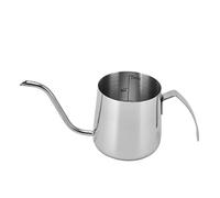 Nikou Bouilloire à col de cygne en acier inoxydable 250 ml avec échelle intérieure, poignée pour infusion du thé et du lait, idéale pour la fabrication de café