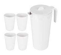 Nikou Bouilloire à eau de grande capacité de 1700 ml, comprend 4 tasses, multi-usage pour la maison, le restaurant, la cuisine, la carafe d'eau, le pichet à boissons, la bouilloire à thé