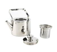 Nikou Bouilloire à thé sifflante en acier inoxydable, avec passoire, poignée ergonomique pour toutes les cuisinières (Grand, 1,5 L)