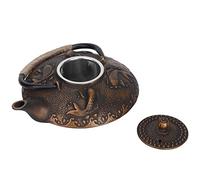 Nikou Bouilloire rétro en fer 0,9 l avec couvercle, design vintage, idéale pour la maison et le jardin