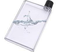 Nikou Bouteille d'eau Plate A5 420 ml, Tasse d'eau Carrée Transparente pour Sac à Main, Gobelet à Jus Ultra Plat Tasse de Voyage Portable, Bouilloire Fine pour Sports de Plein Air, Fitness