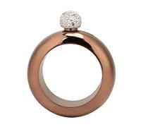 Nikou Bracelet Pichet, Pichet à Vin/Alcool en Acier Inoxydable Bracelet Poignet Hanche Flasque Entonnoir Cadeau pour Danse Fête D'anniversaire Club Bar (Bronze)