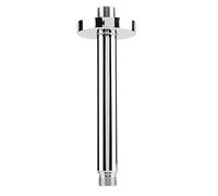 Nikou Bras de douche rond en acier inoxydable - Support mural pour pommeau de douche au plafond de salle de bain - Longueur : 20 cm - Extension de bras de douche - Construction