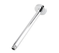 Nikou Bras de douche rond en acier inoxydable - Support mural pour pommeau de douche au plafond de salle de bain - 30 cm - Design