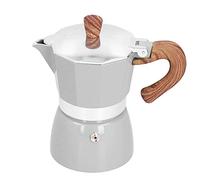 Nikou Cafetière en aluminium pratique, Pot Moka octogonal, opération facile, appareil de cuisine et de bureau à domicile (Modèle Seiko argent)