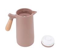Nikou Carafe à café élégante et Portable, grande capacité 1L, poignée en bois de hêtre, isolation thermique 12h (Couleur Café)