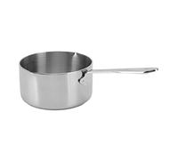 Nikou Chauffe-beurre en acier inoxydable, pot à lait à fond plat de 500 ml avec double ouverture de dérivation et trou de suspension pour choix, petite casserole pour la cuisson
