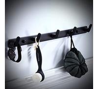 Nikou Cintre mural en acier inoxydable à 4 crochets, porte-manteau, sac, porte-serviettes, organisateur pour salle de bain, cuisine, chambre à coucher, crochet mural, 30 cm de long, finition chromée