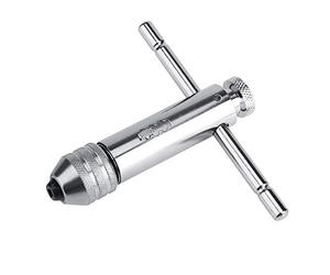 Nikou Clé à cliquet M5-M12 Clé à cliquet à barre en T Clé à taraud réglable avec manche court et long(M5-M12 court)