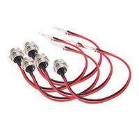 Nikou Connecteur de Chargeur de Scooter, 5pcs connecteur de Chargeur en Ligne étanche à 3 Broches Port de Charge Rond avec Capuchon pour Scooter électrique